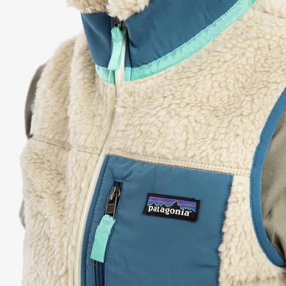 Patagonia Classic Retro-X Fleece Vest Dark Natural/Wavy Blue NWT XXS - Picture 4 of 7